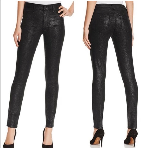 PAIGE Hoxton Ultra Skinny Night Violet Shimmer Glitter Denim - Picture 3 of 16